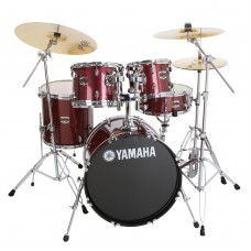 YAMAHA GIGMAKER PLUS FUSION DRUM KIT PACK W/PAISTE PST3 CYMBAL PACK - BURGUNDY GLITTER